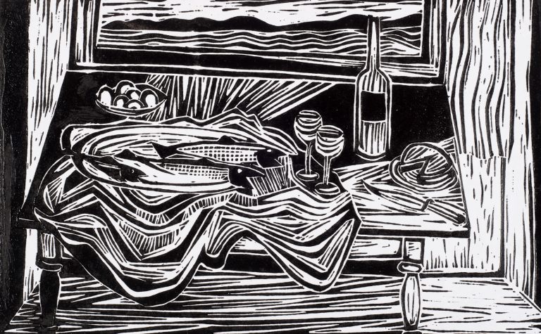 Fish and Net 7¾x12, 1952